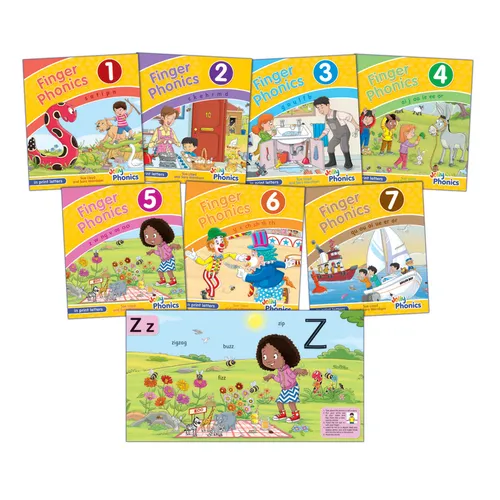 Finger Phonics Books 1-7: In Print Letters (American English Edition) - Board Book