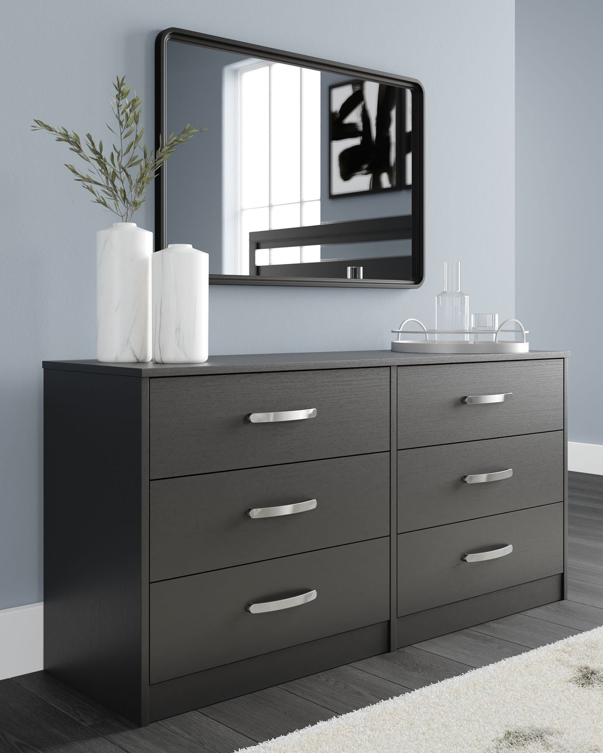 Finch - Six Drawer Dresser - Black