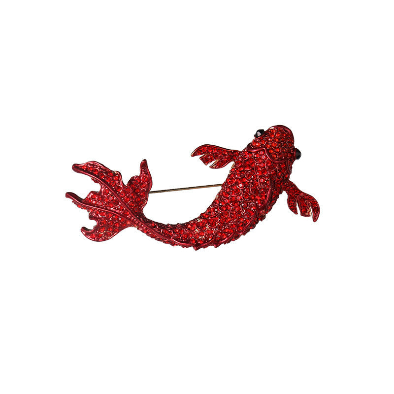 Enamel-dripped Lobster Brooch Accessory For Women