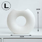 Nordic Style Simple Ceramic Vase Semicircle Creative Flower Device