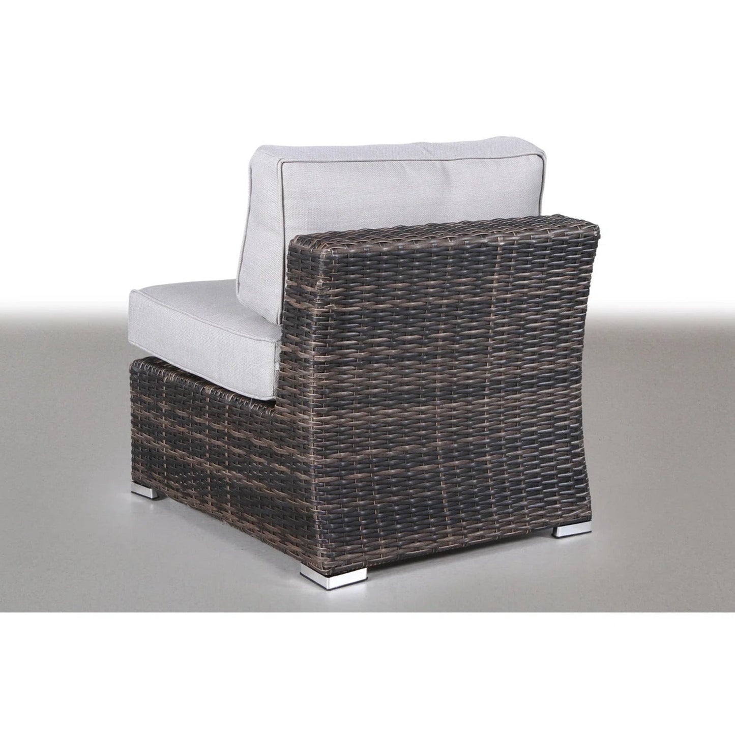 Outdoor Sectional Sofa HDPE Wicker Brown Fully Assembled Seats 6