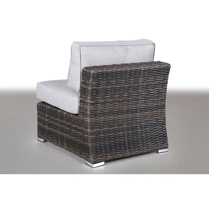 Outdoor Sectional Sofa HDPE Wicker Brown Fully Assembled Seats 6