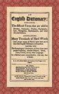 An English Dictionary (1676): Explaining the Difficult Terms That are Used in Divinity, Husbandry, Physick, Phylosophy, Law, Navigation, Mathematick - Hardcover