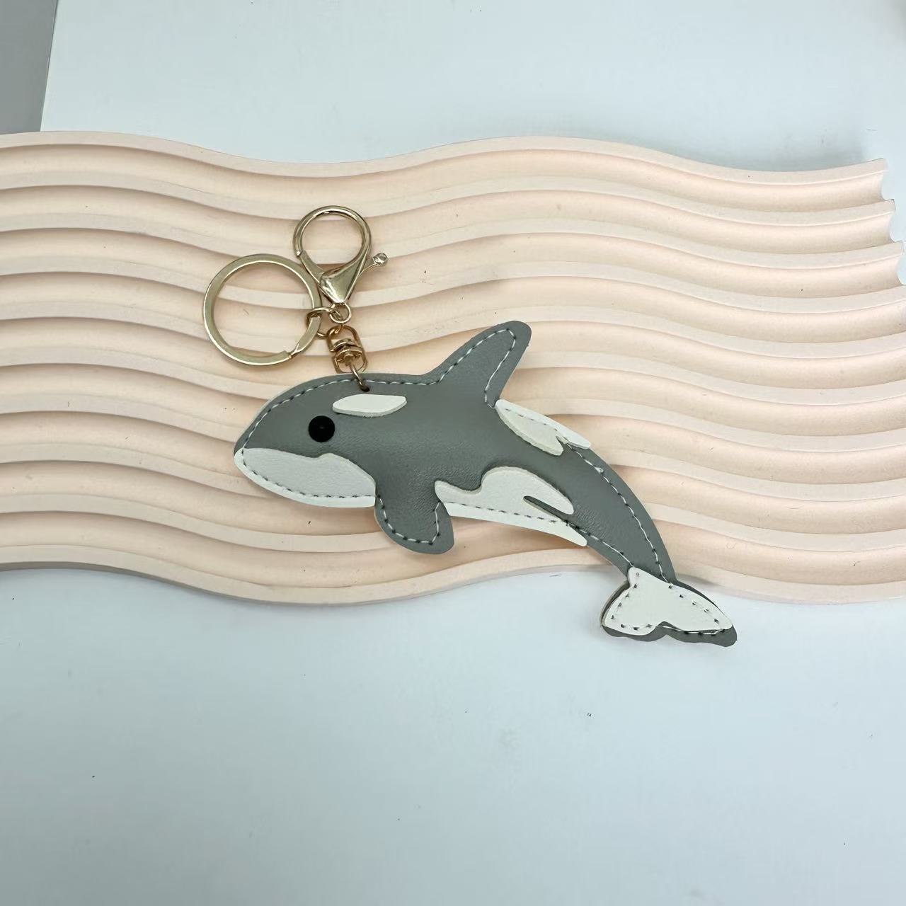 New-style Marine Animal Keychain Made Of PU Leather Shark