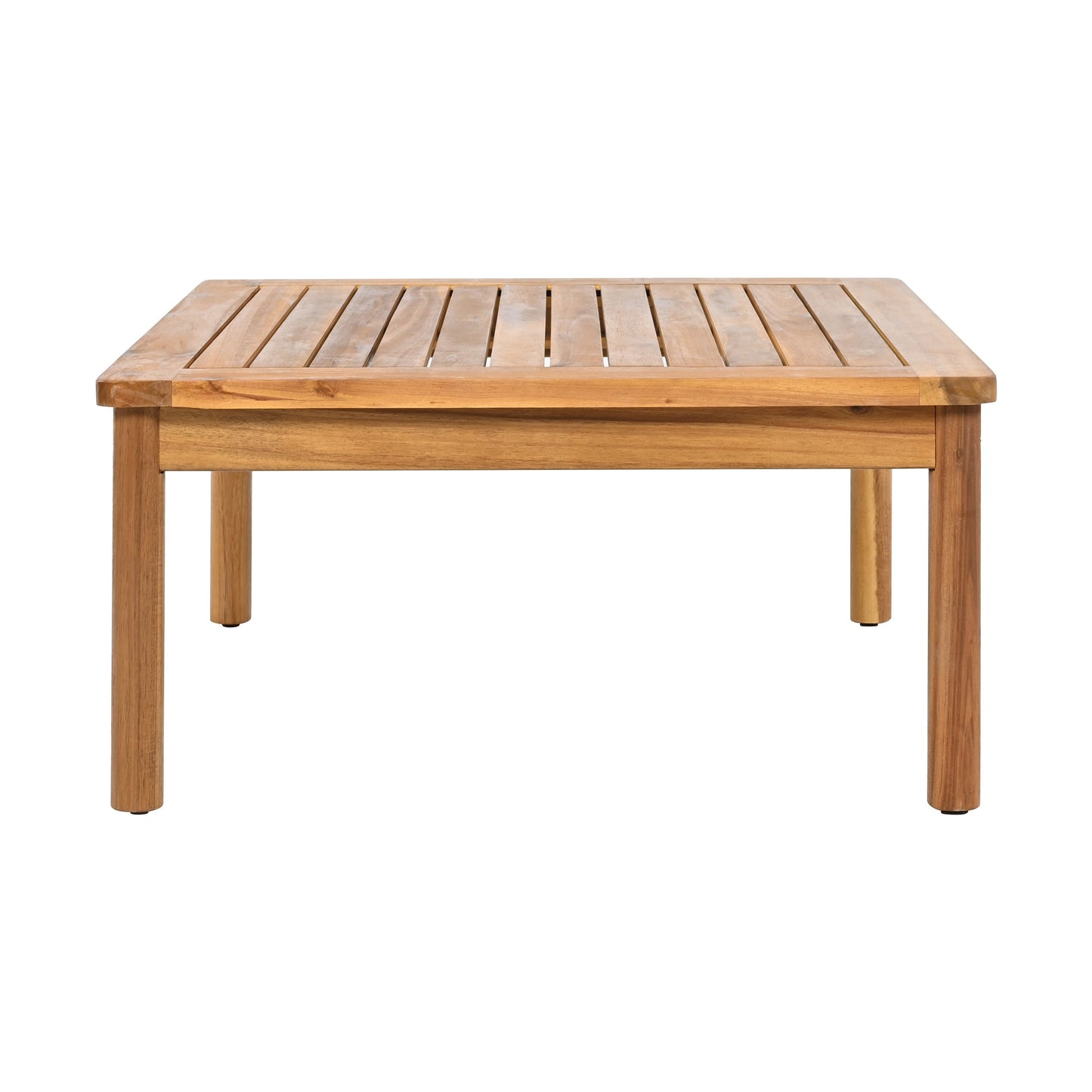 Outdoor Sofa Set Acacia Wood Rope 4 Piece Teak Beige