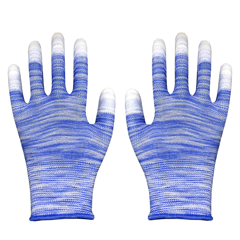 Labor Protection Colored Nylon PU-coated Safety Gloves