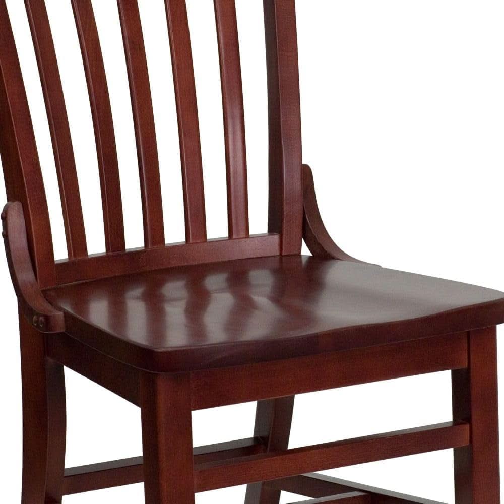 Hercules Mahogany Schoolhouse Dining Chair For Restaurants