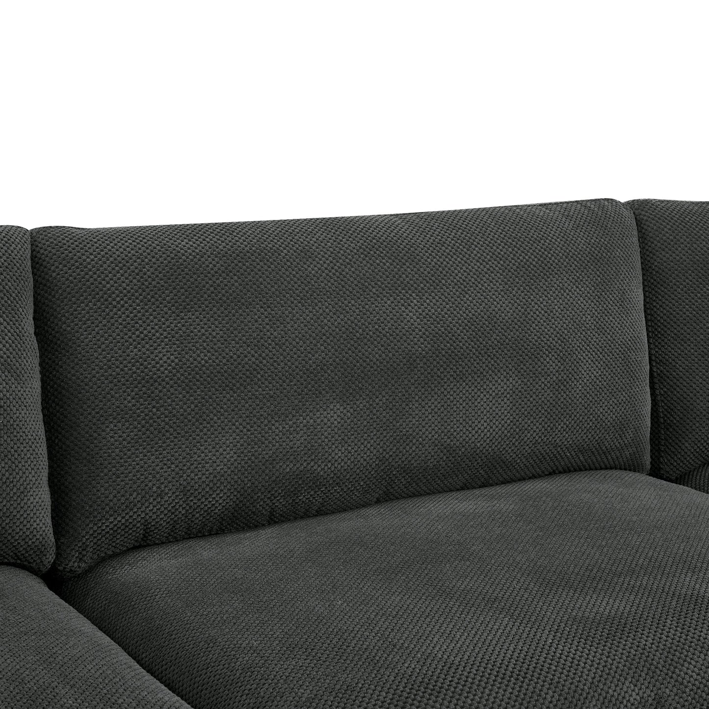 Sectional Sofa Modular Polyester Dark Gray 10 Seat