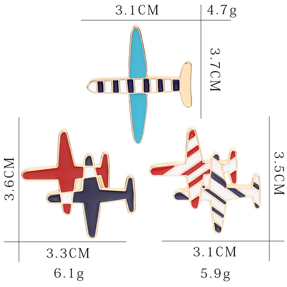 Personalized Alloy Striped Combat Brooch