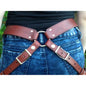 Medieval Warrior PU Leather Belt Double Sword Set