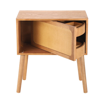 Rotating Hidden Compartment Nightstands, Mid Century Modern Concealment