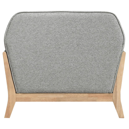 Vaughn Fabric Upholstered Flared Arm Accent Chair Grey