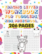 Tracing Letter Workbook For Toddlers, Kids, Preschool: 26 Cute Animals Alphabet Dot-to-dot Tracing Method Activity Book And Coloring Page With Writing - Paperback