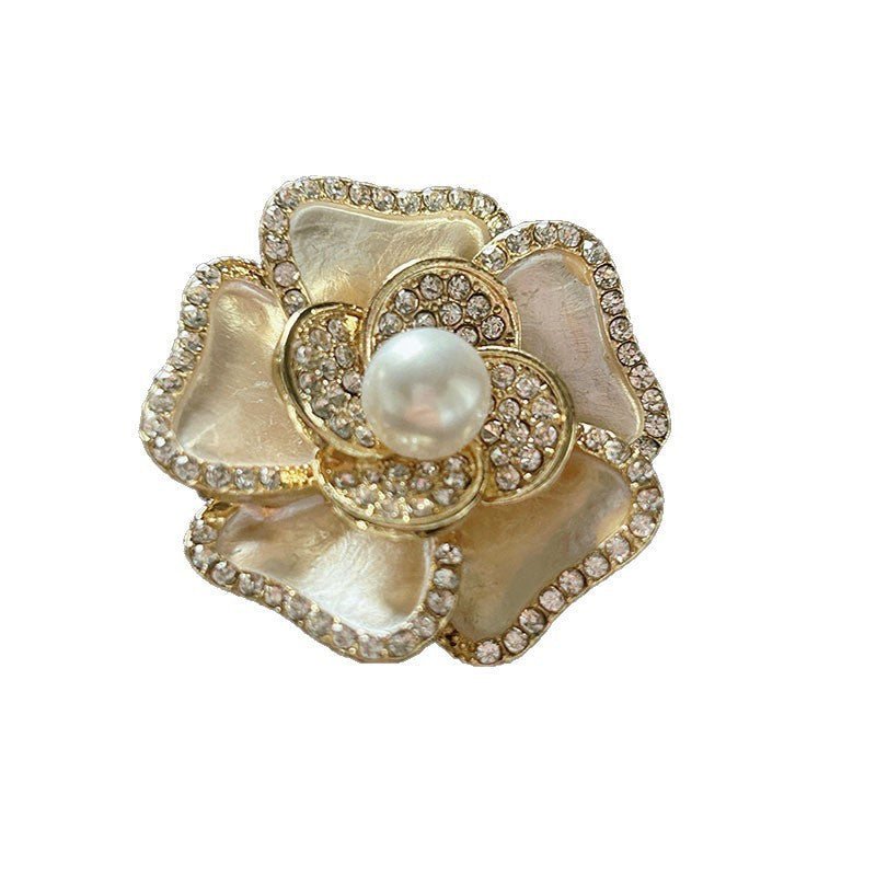 Elegant Pearl Corsage Brooch For Women