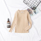 Spring And Autumn Close-fitting Sweater Crew Neck Cotton
