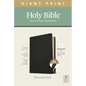 NLT Personal Size Giant Print Bible, Filament Enabled Edition (Red Letter, Genuine Leather, Black, Indexed) - Leather