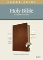 KJV Large Print Thinline Reference Bible, Filament Enabled Edition (Red Letter, Genuine Leather, Brown, Indexed) - Leather