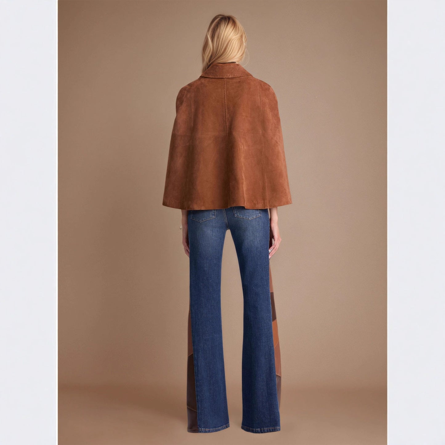 Women's Polyester Leather Loose Design Coat