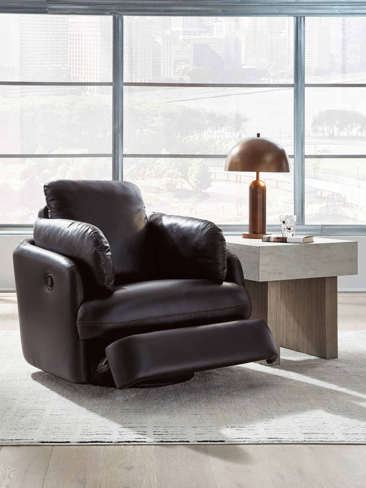 Modmax II - Swivel Glider Recliner - Black