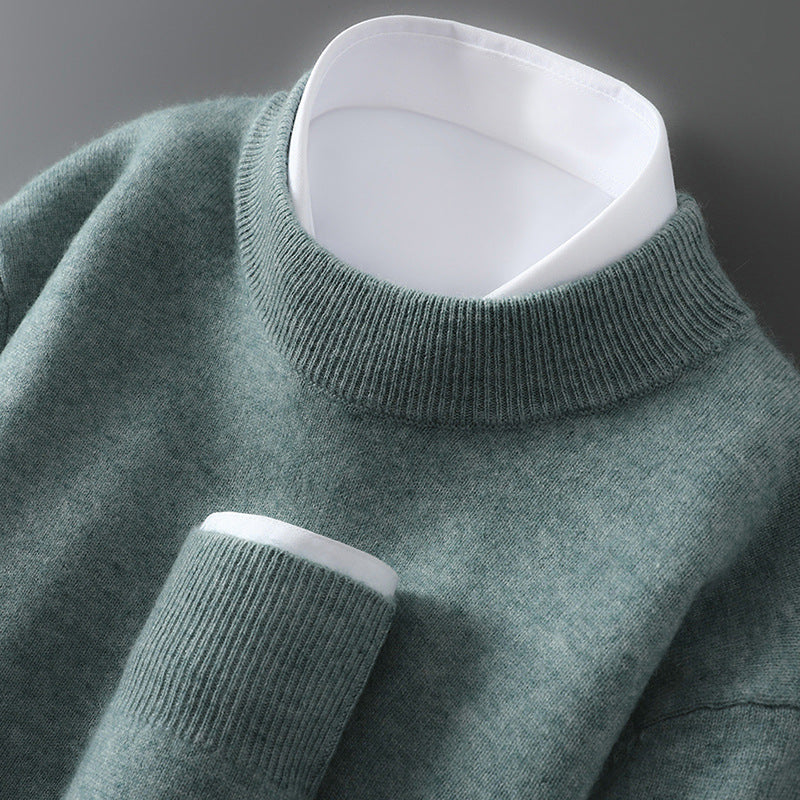 Men's Casual Loose-Fitting Cashmere Base-Layer Sweater