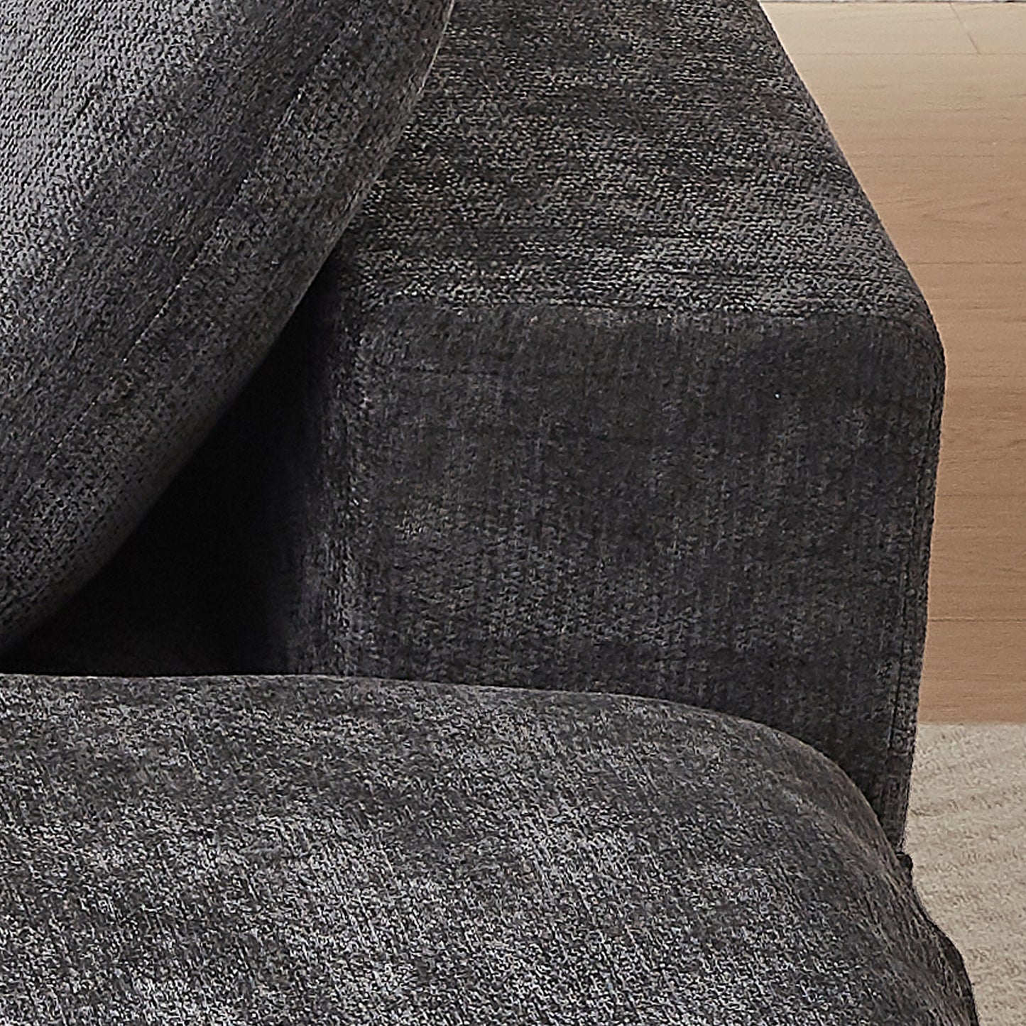 Sofa Cloud 2 Seat Modular Chenille Dark Gray 69