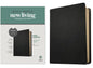 NLT Wide Margin Bible, Filament Enabled (Genuine Leather, Black, Red Letter) - Leather