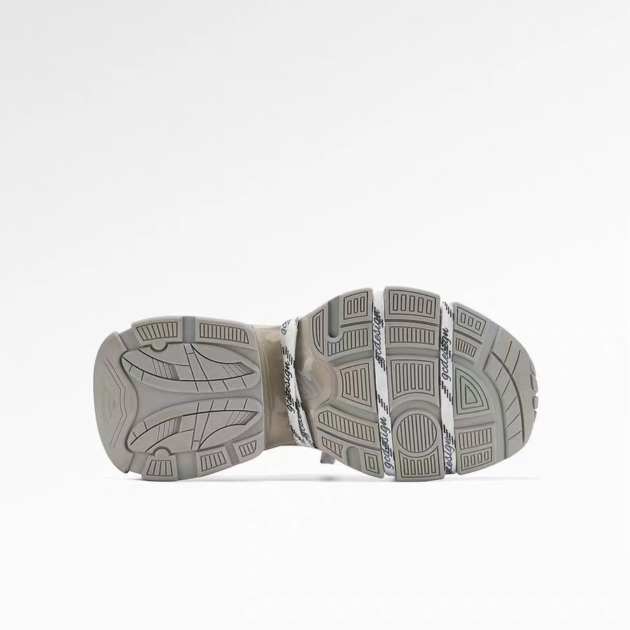 Silver Designer Dad-style Athletic Casual Shoes