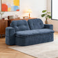Sofa Bed Floor Modern Dark Blue Convertible Sleeper No Assembly 78.7 In