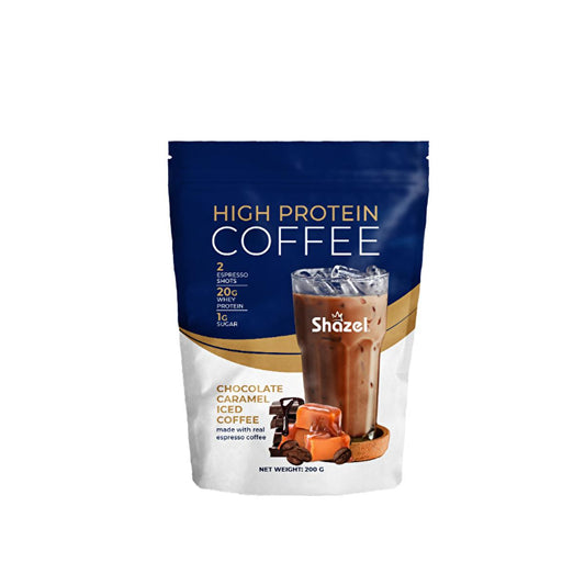 Shazel High Protein Cold Coffee Chocolate & Caramel Flavor Protein Supplement Drink - 200g