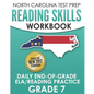 NORTH CAROLINA TEST PREP Reading Skills Workbook Daily End-of-Grade ELA/Reading Practice Grade 7: Preparation for the EOG English Language Arts/Readin - Paperback
