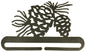 6in Split Bottom Holder Pine Cone Charcoal