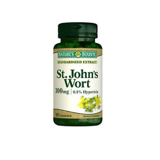 Nature's Bounty St. John's Wort 300mg Capsules - 100 Count Dietary Supplement for Mood Support