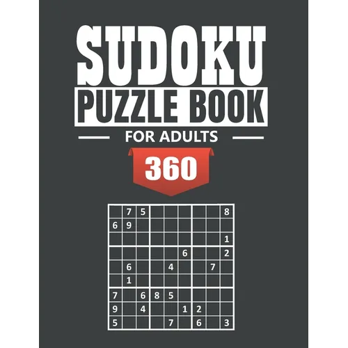Sudoku Puzzle Book for Adultes: 360 Medium to Hard Sudoku Puzzles with Solutions paperback game suduko puzzle books for adults large print sudoko puzz - Paperback