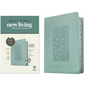 NLT Personal Size Giant Print Bible, Filament Enabled Edition (Red Letter, Leatherlike, Floral Frame Teal, Indexed) - Imitation Leather