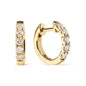 Round-Cut Diamond Hoop Earrings in 10K Yellow Gold – 1/2 Cttw