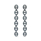 Treated Blue Diamond Linked Circle Drop Earrings in Sterling Silver – 1 Cttw