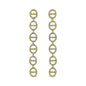 Yellow Diamond Linked Circle Drop Earrings in Sterling Silver – 1.0 Cttw