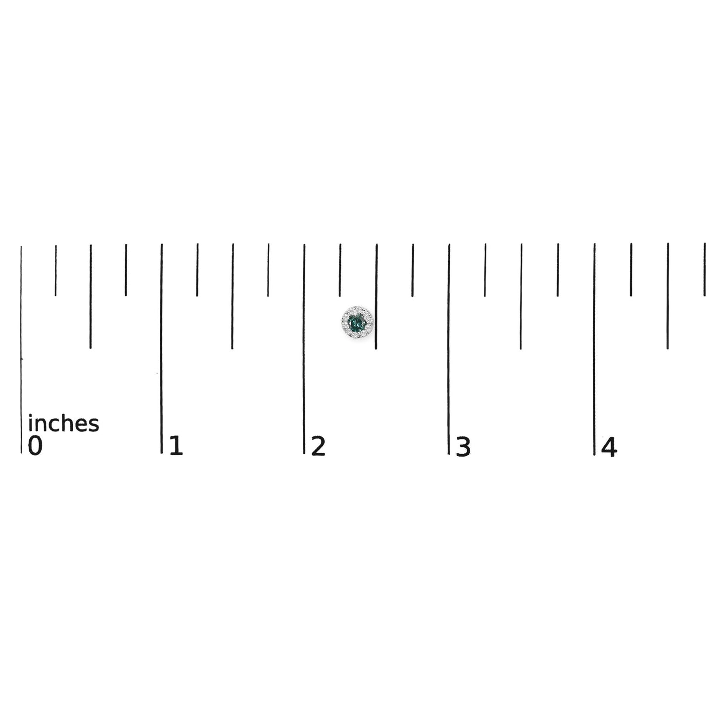 Blue Diamond Halo Stud Earrings in Sterling Silver – 1/3 Cttw