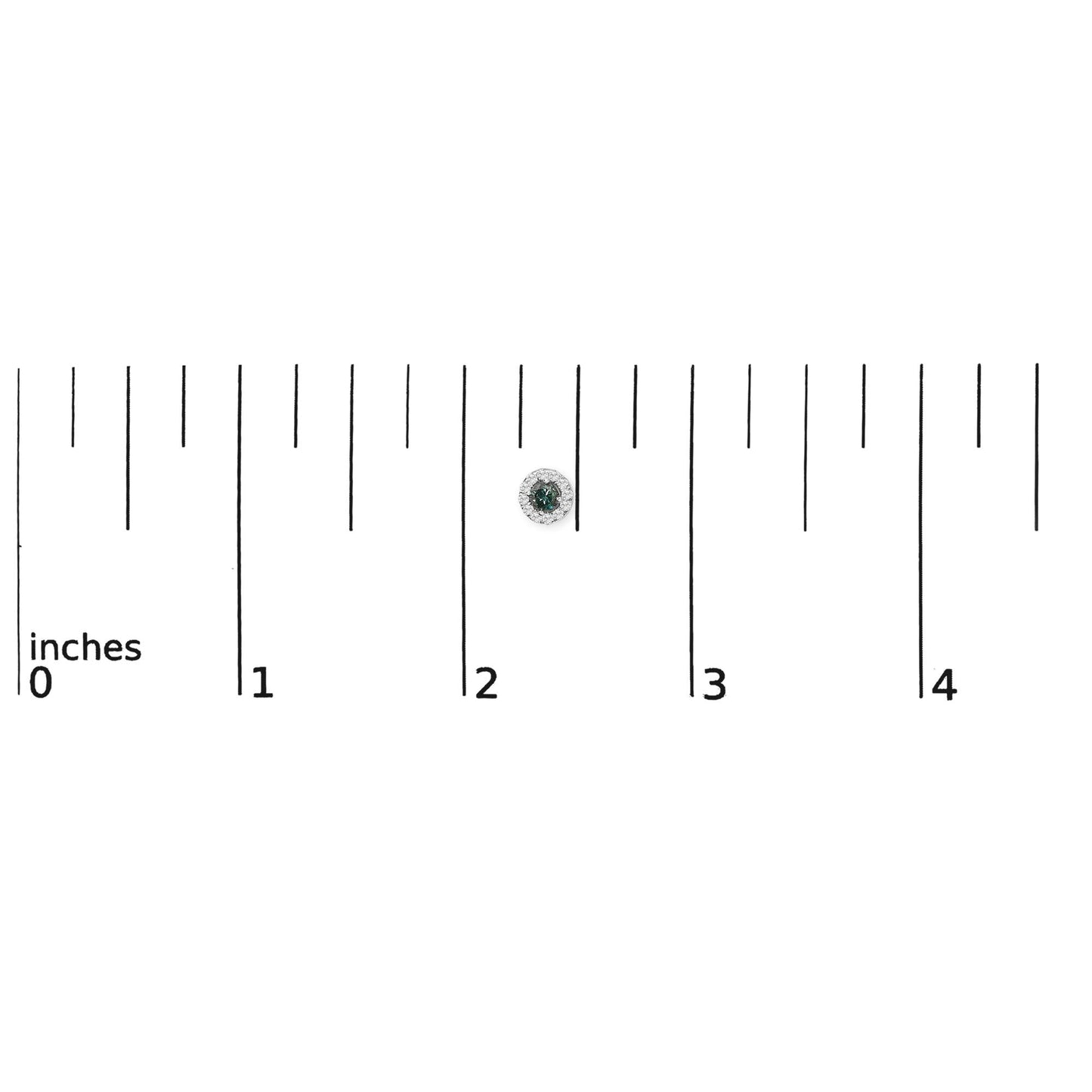 Blue Diamond Halo Stud Earrings in Sterling Silver – 1/2 Cttw