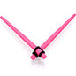Pink Matte Acrylic Straight Taper Set 2G to 00G