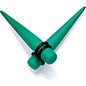 Green Matte Acrylic Straight Taper Set 2G to 00G