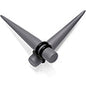 Grey Matte Acrylic Straight Taper Set 2G to 00G