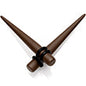 Dark Brown Matte Acrylic Straight Taper Set 12G to 00G