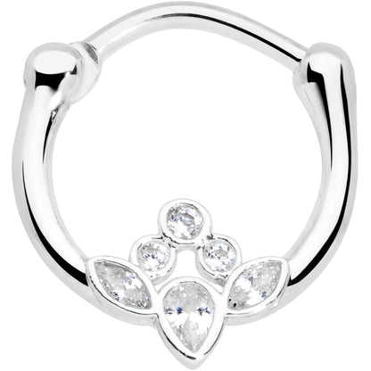 16G 3/8 Clear Gem Classic Cluster Septum Clicker
