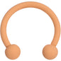 16G 3/8 Tan Matte Horseshoe Circular Barbell