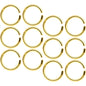 16G 5/16 Gold Tone Anodized Seamless Cartilage Ring Set of 12