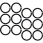 16G 5/16 Black Anodized Seamless Cartilage Ring Set of 12