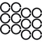 14G 5/16 Black Anodized Seamless Cartilage Ring Set of 12