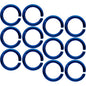 14G 5/16 Blue Anodized Seamless Cartilage Ring Set of 12