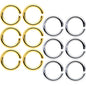 14G 5/16 Steel Gold Tone Seamless Cartilage Ring Set of 12